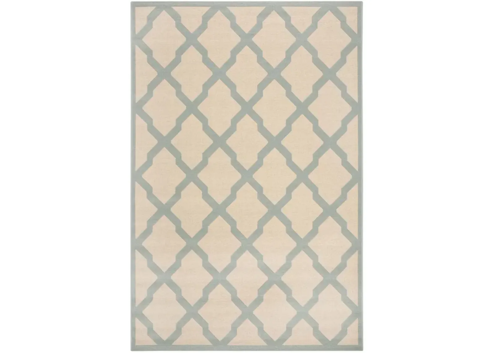 LINDEN 122 Collection LND122L-5 Cream / Aqua 5'-3" X 7'-6"