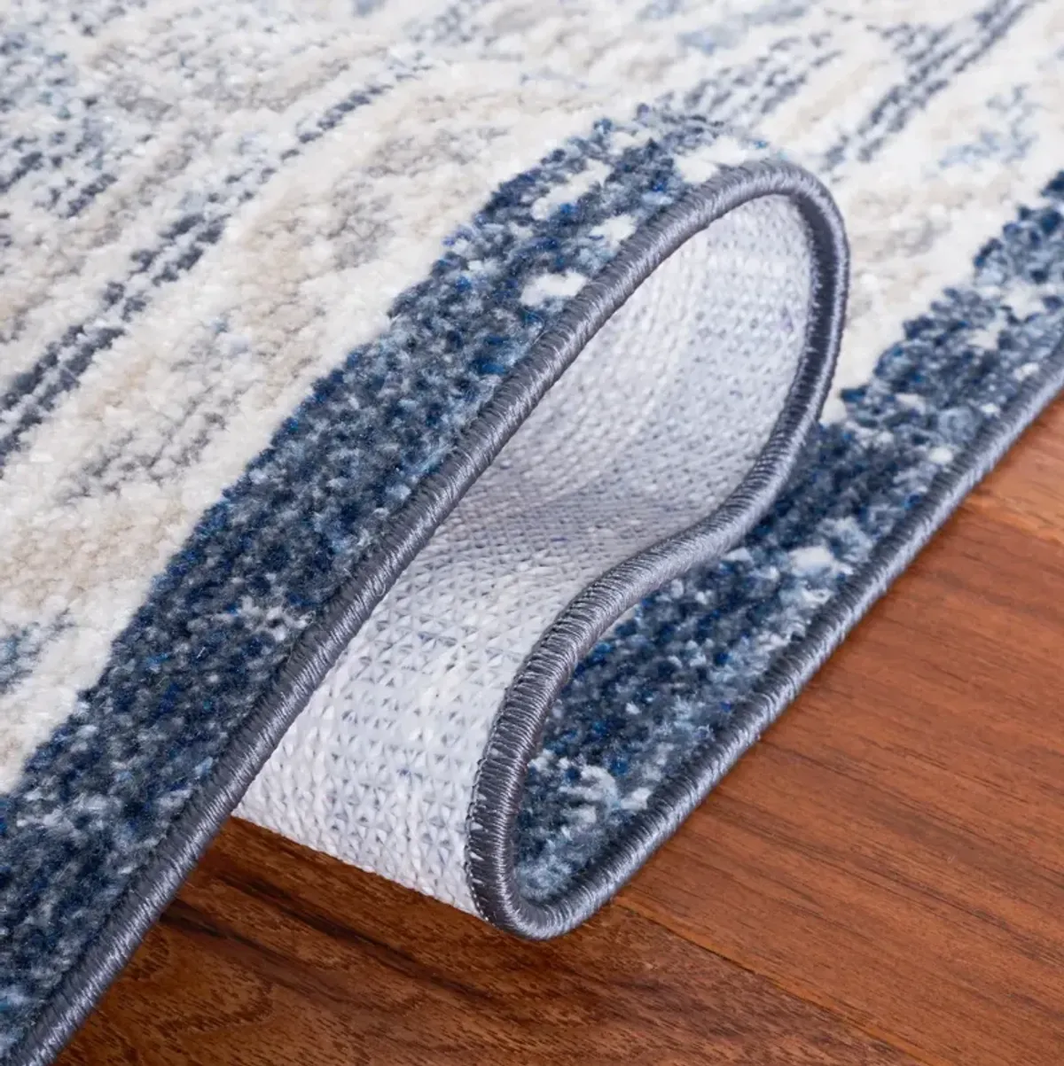 BLAIR WASHABLE 210 Blue 2'-2' X 8' Runner Rug