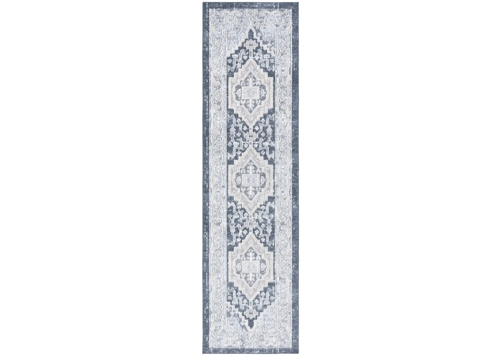 BLAIR WASHABLE 210 Blue 2'-2' X 8' Runner Rug