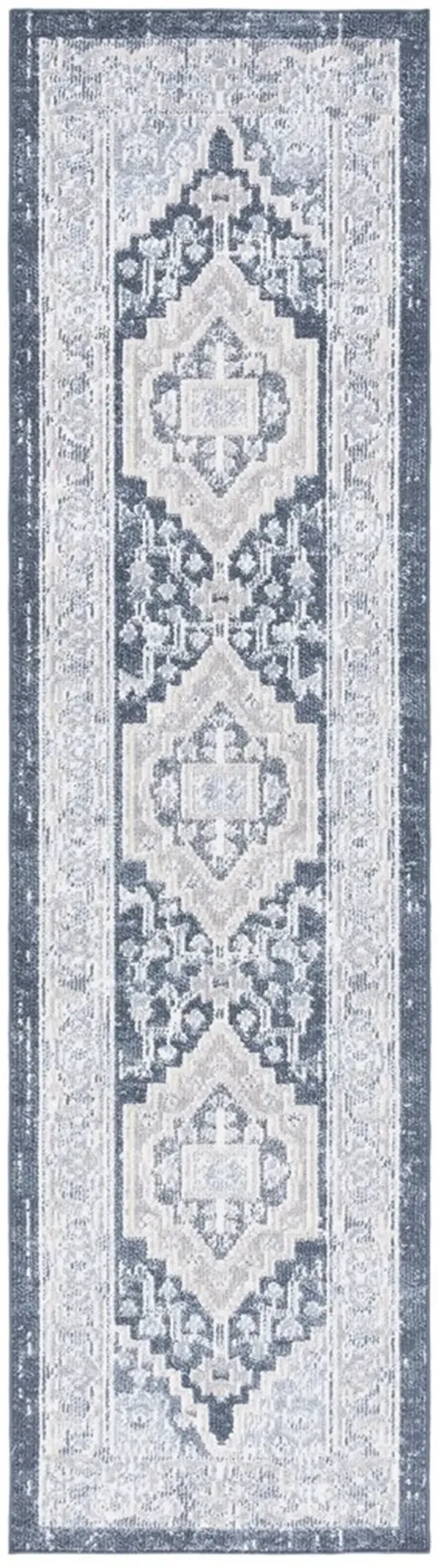 BLAIR WASHABLE 210 Blue 2'-2' X 8' Runner Rug