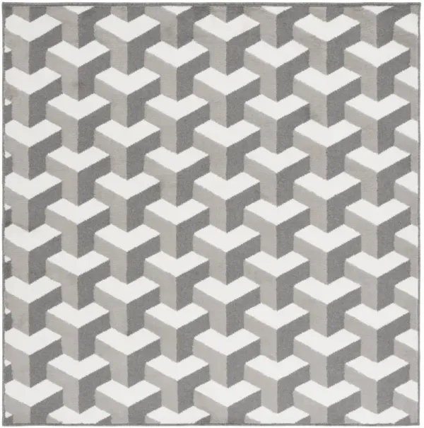 PYRAMID 246 GREY  6'-7' x 6'-7' Square Square Rug