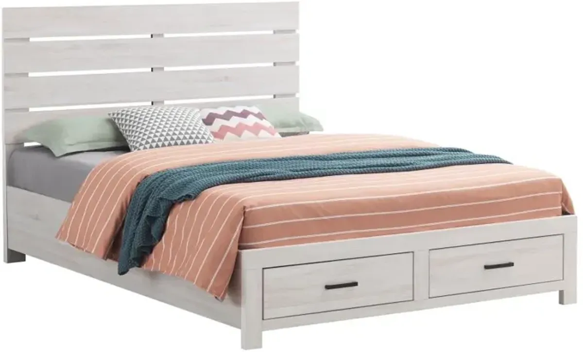 Brantford Queen Storage Bed Coastal White