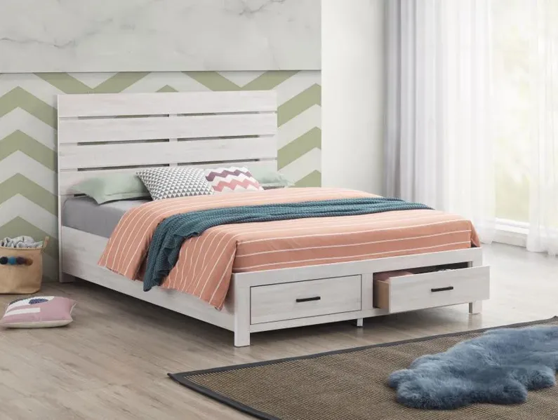 Brantford Queen Storage Bed Coastal White