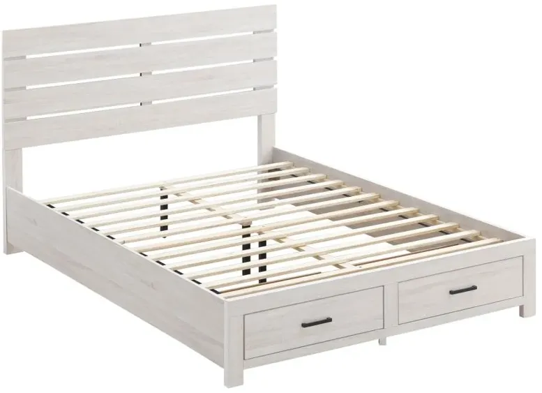 Brantford Queen Storage Bed Coastal White