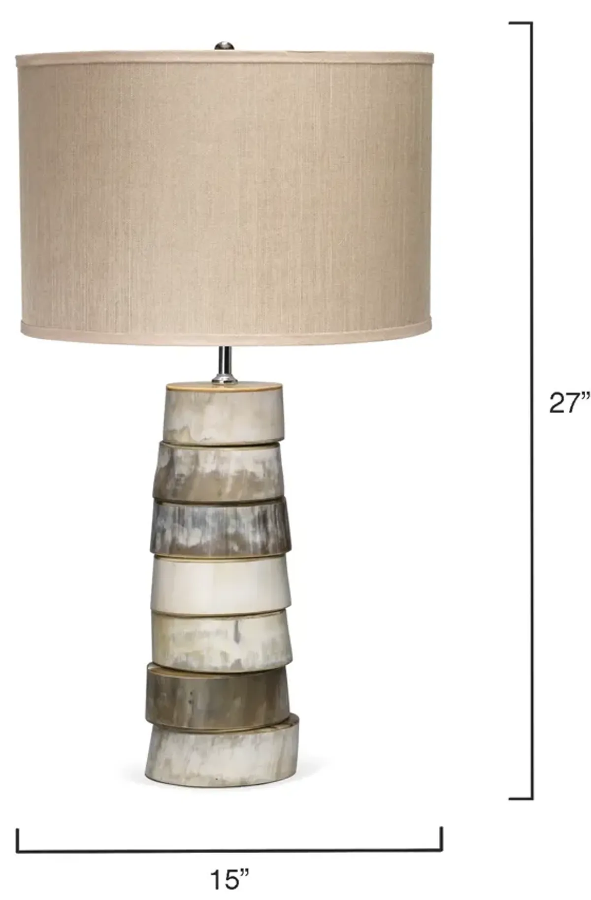 Stacked Horn Table Lamp