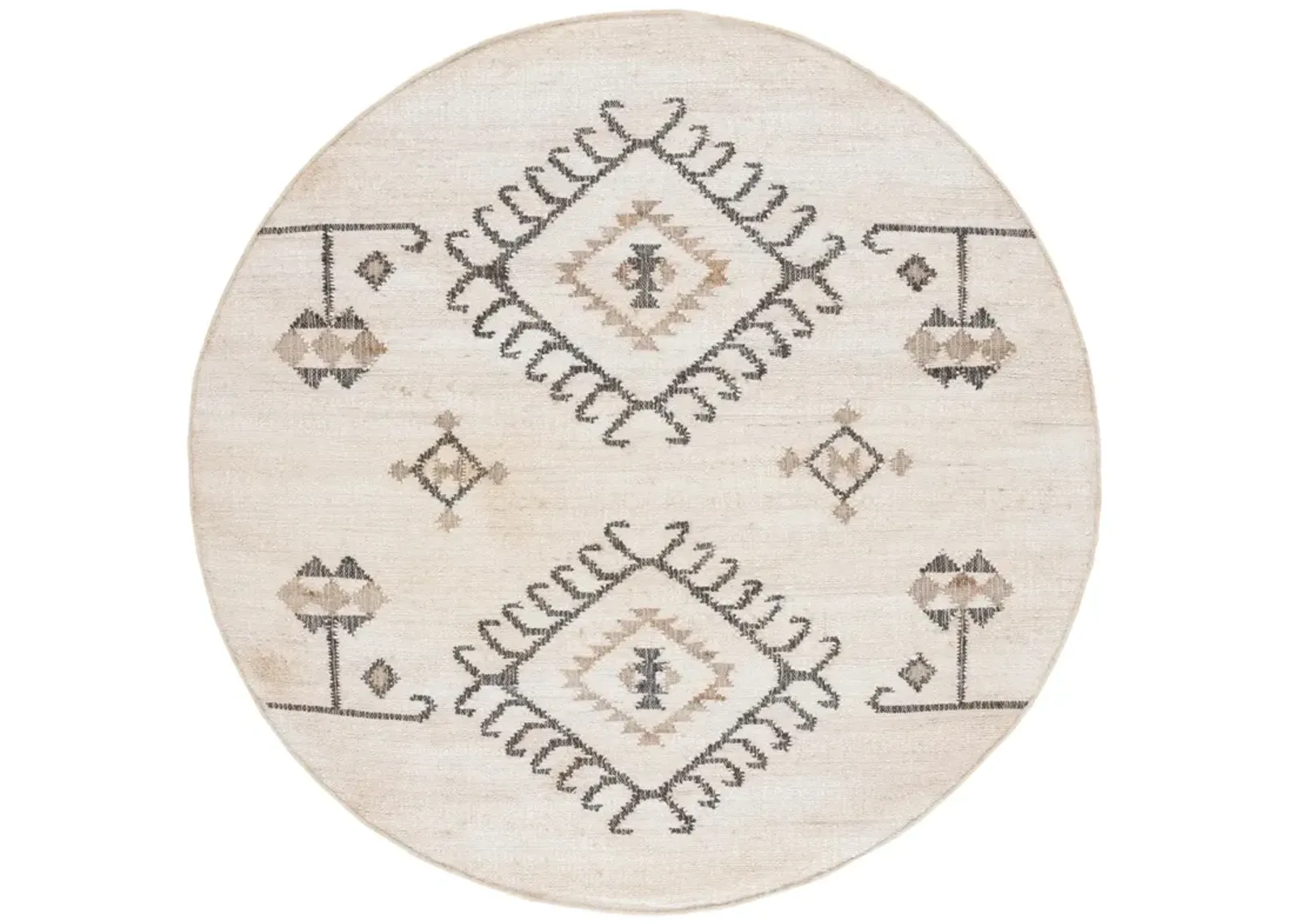 KILIM 762 IVORY  9' x 9' Round Round Rug