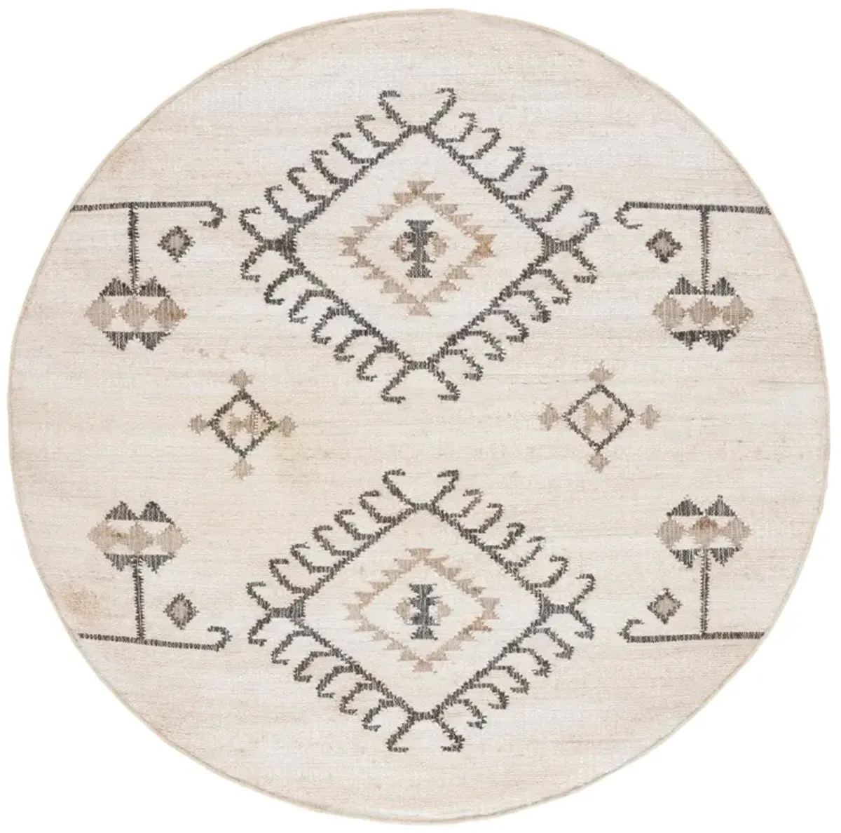 KILIM 762 IVORY  9' x 9' Round Round Rug