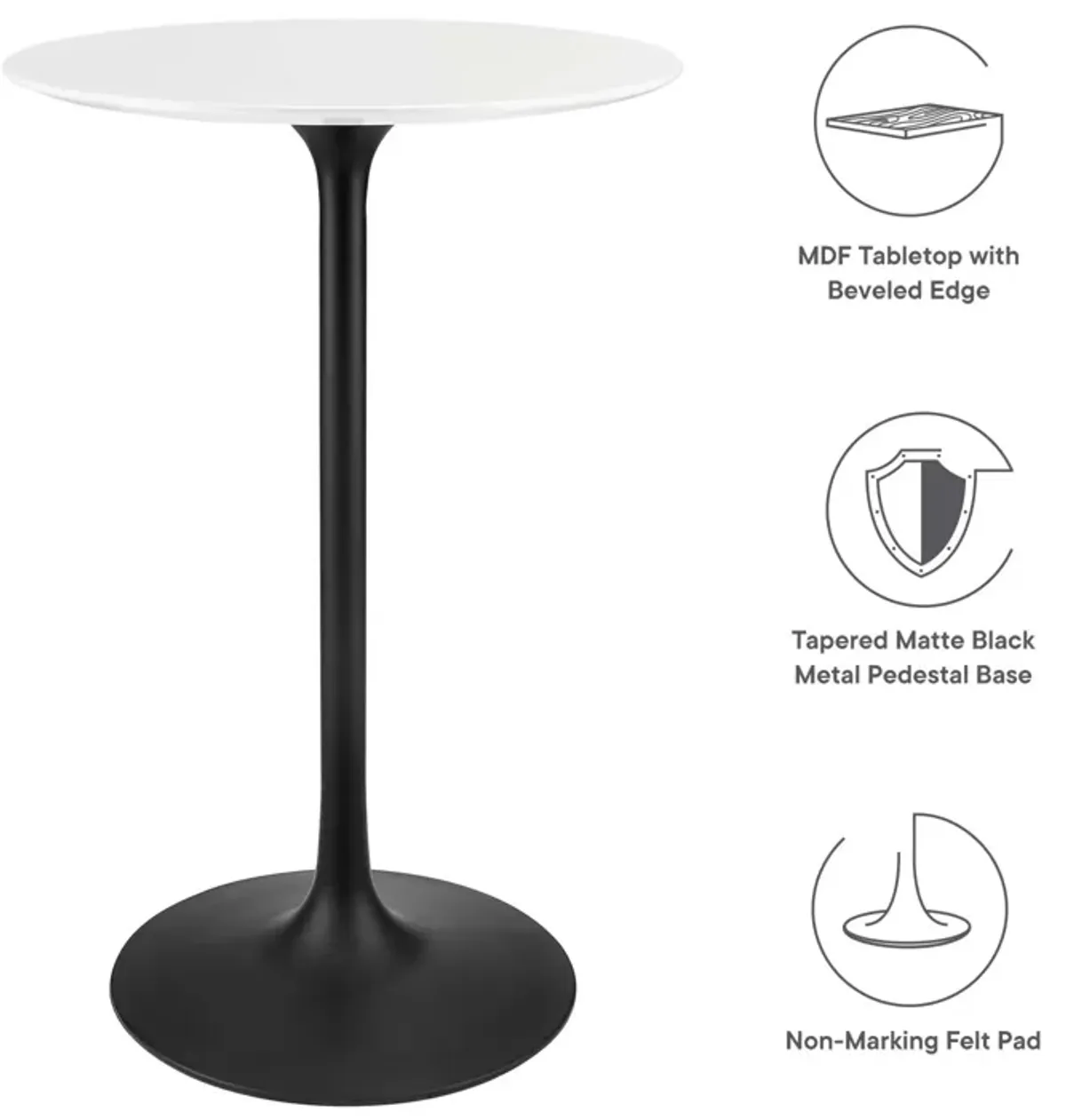 Lippa 28" Round Bar Table