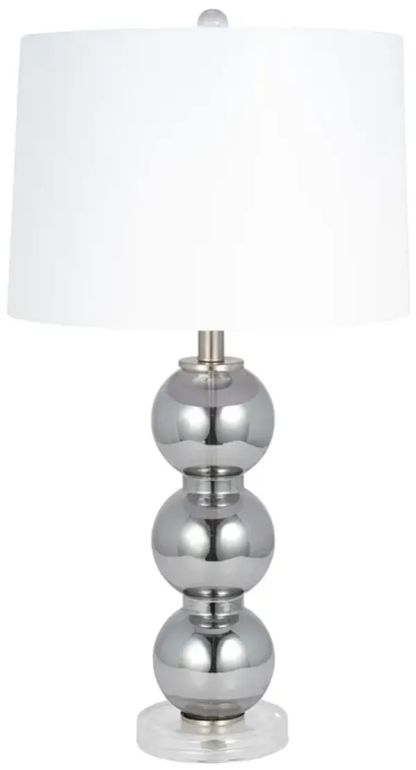 Glass 28" Orbs Table Lamp, Smoke