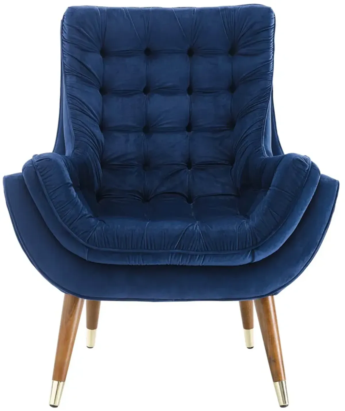 Suggest Button Tufted Performance Velvet Lounge Chair