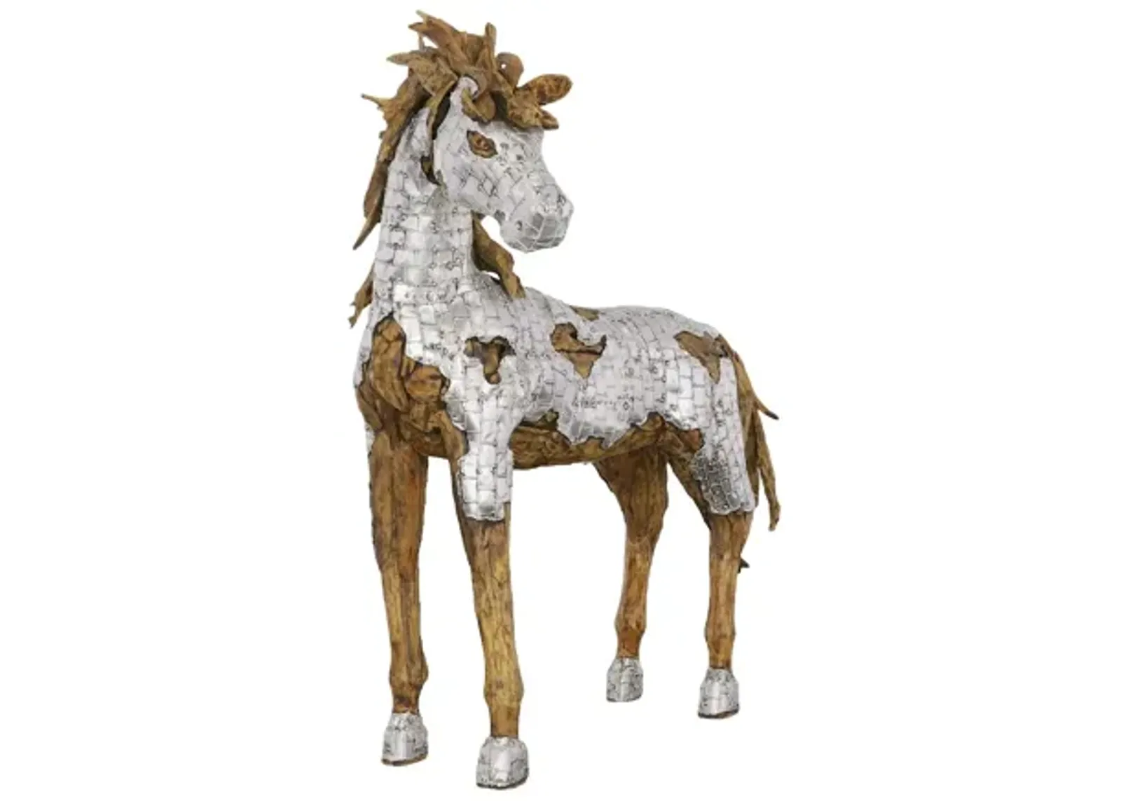 Mustang Horse Armored Sculpture, Standing