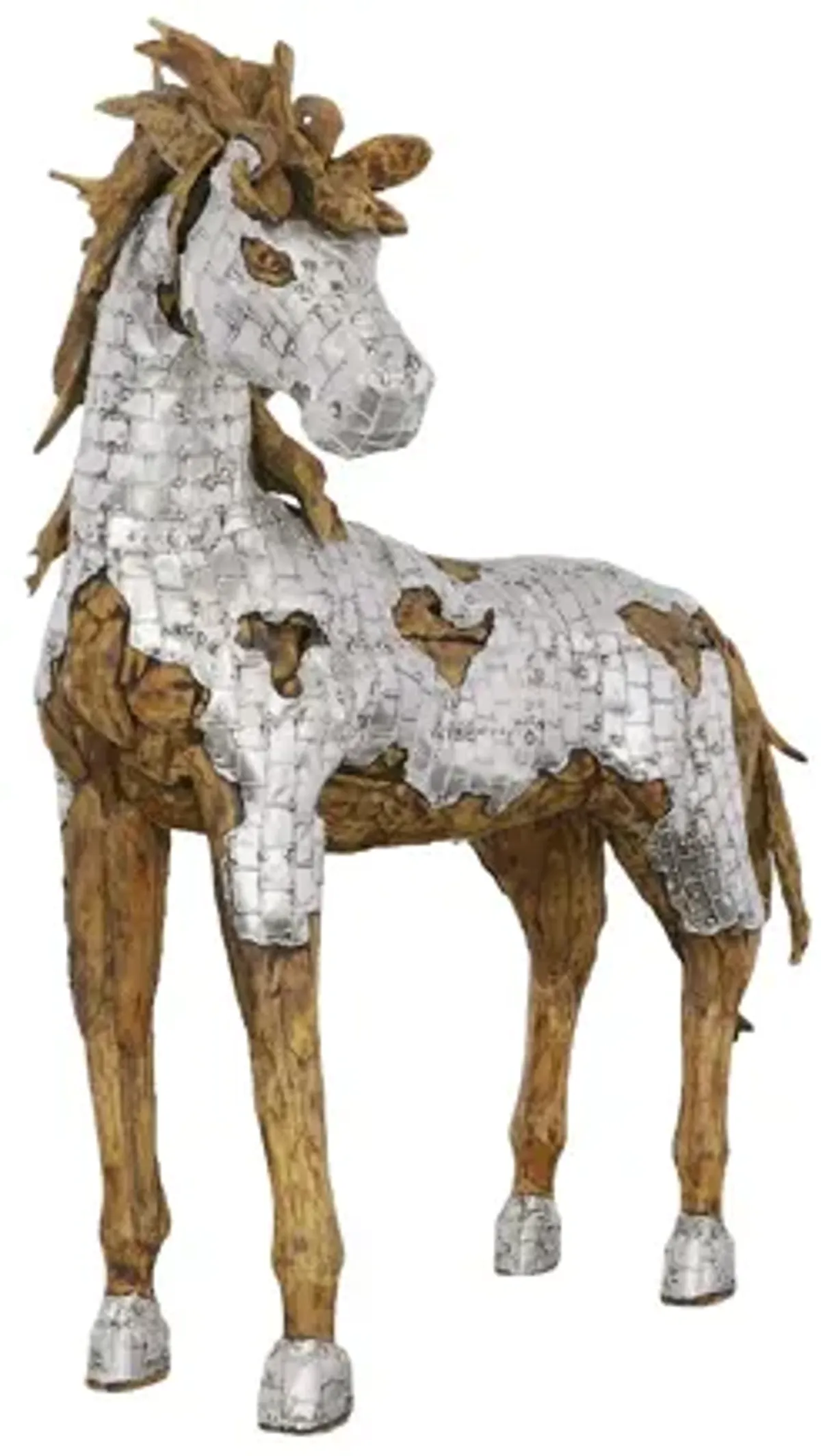 Mustang Horse Armored Sculpture, Standing