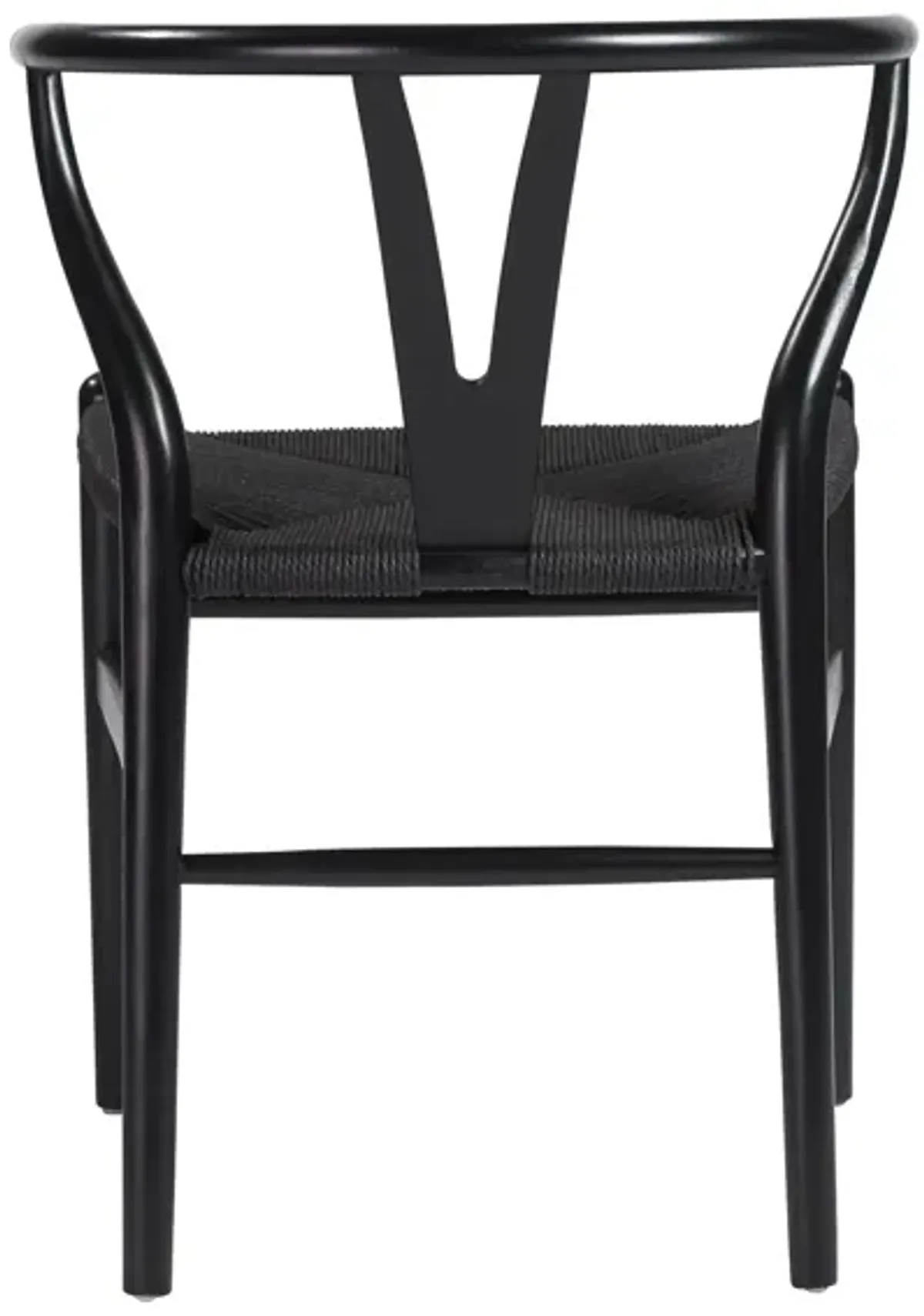 Evelina Side Chair with Black Stained Framed and Black Rush Seat - Set of 2