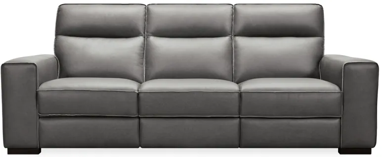 Braeburn Leather Sofa w/PWR Recline PWR Headrest