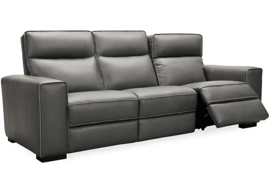 Braeburn Leather Sofa w/PWR Recline PWR Headrest