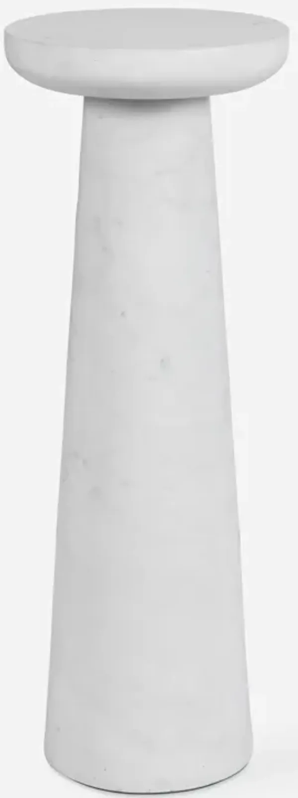 Lirra White Marble Drink Table