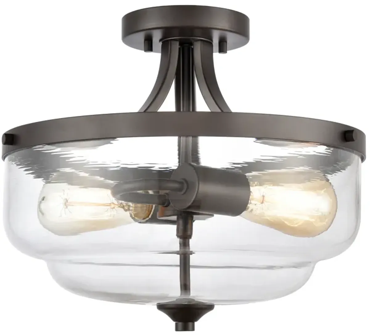 Calistoga 13" Wide 2-Light Semi Flush Mount - Oil Rubbed Bronze