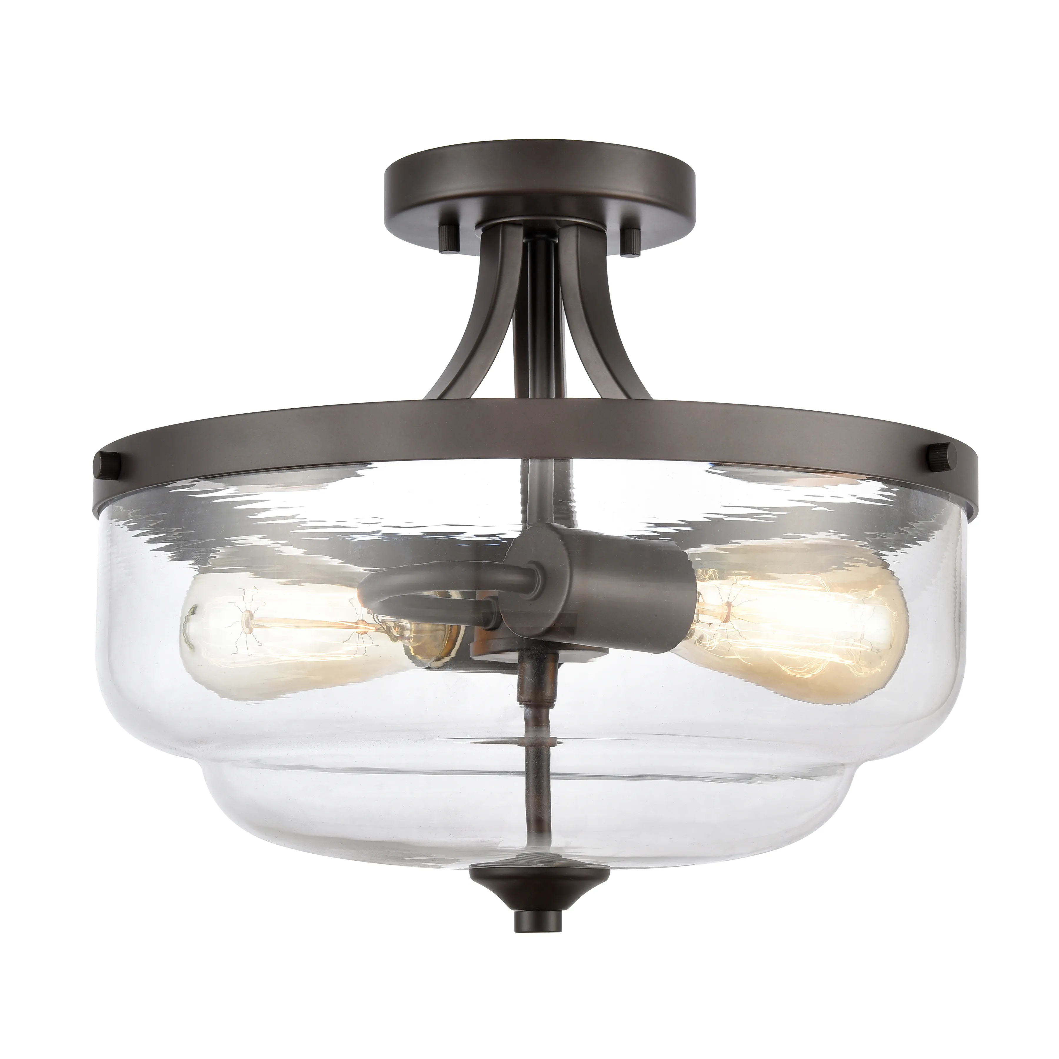 Calistoga 13" Wide 2-Light Semi Flush Mount - Oil Rubbed Bronze