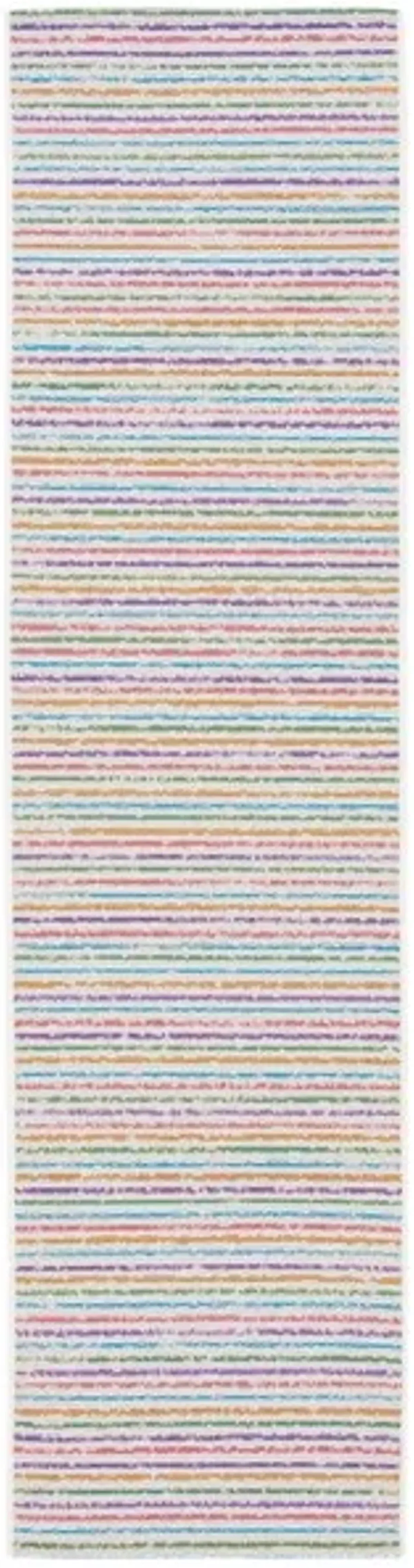 SUMMER 421 Blue  2' X 8' Runner Rug