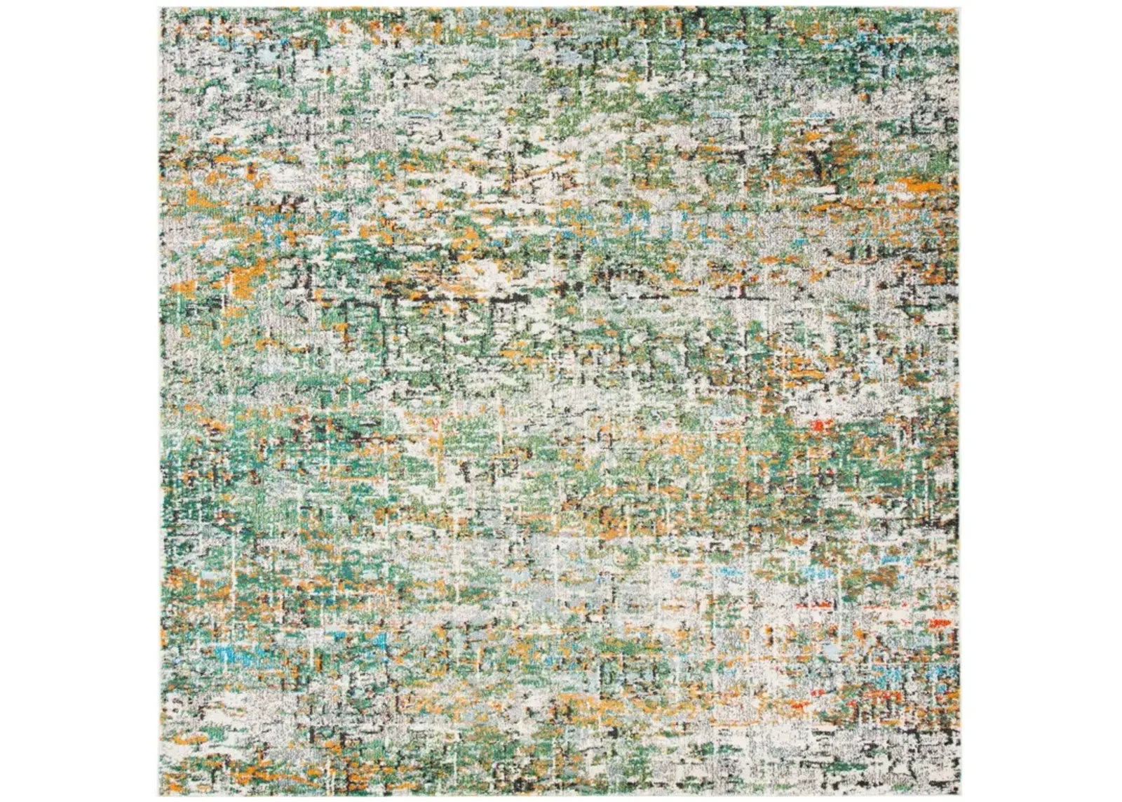 MADISON 460 GREEN  4' x 4' Square Square Rug