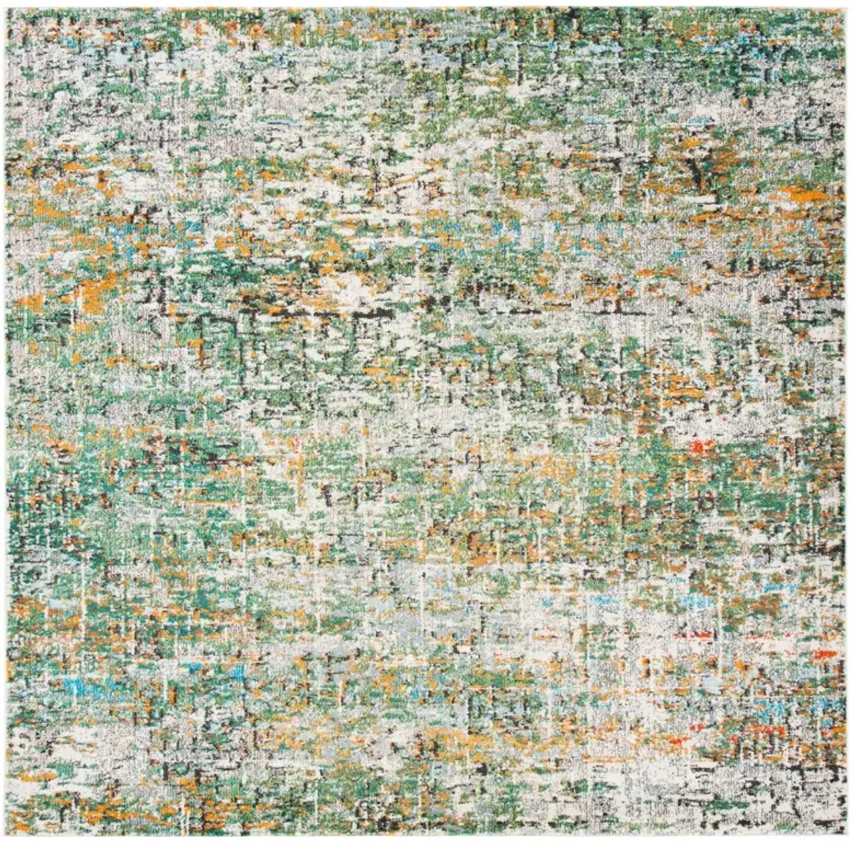 MADISON 460 GREEN  4' x 4' Square Square Rug