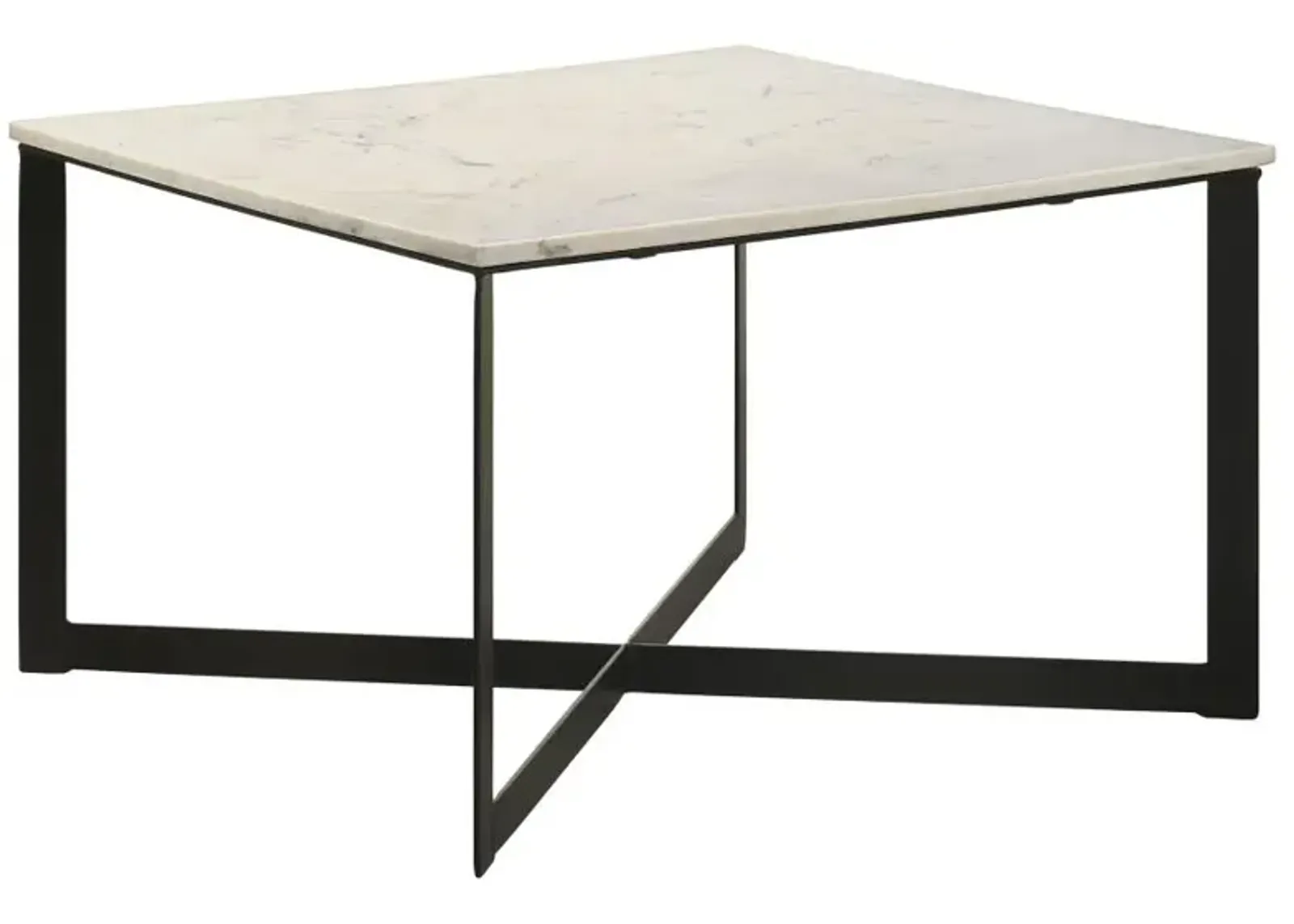 Tobin Square Marble Top Coffee Table White and Black