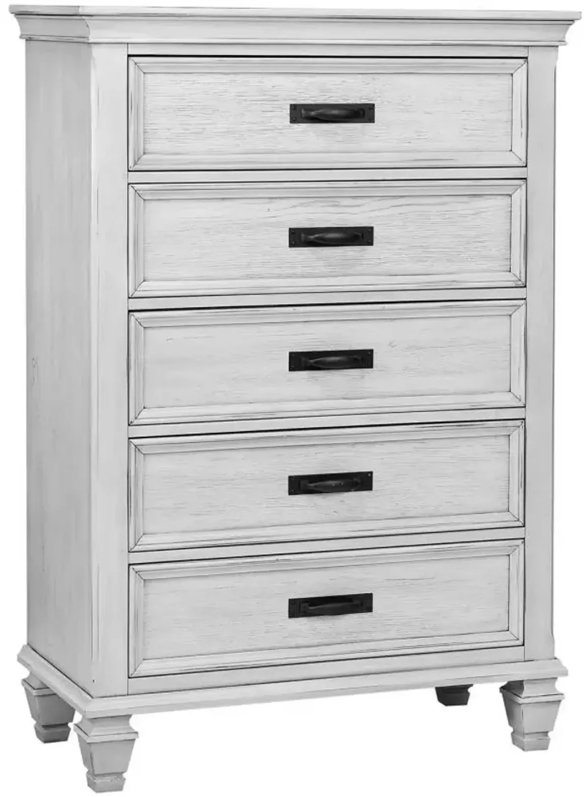 Franco 5-piece Queen Storage Bedroom Set Antique White