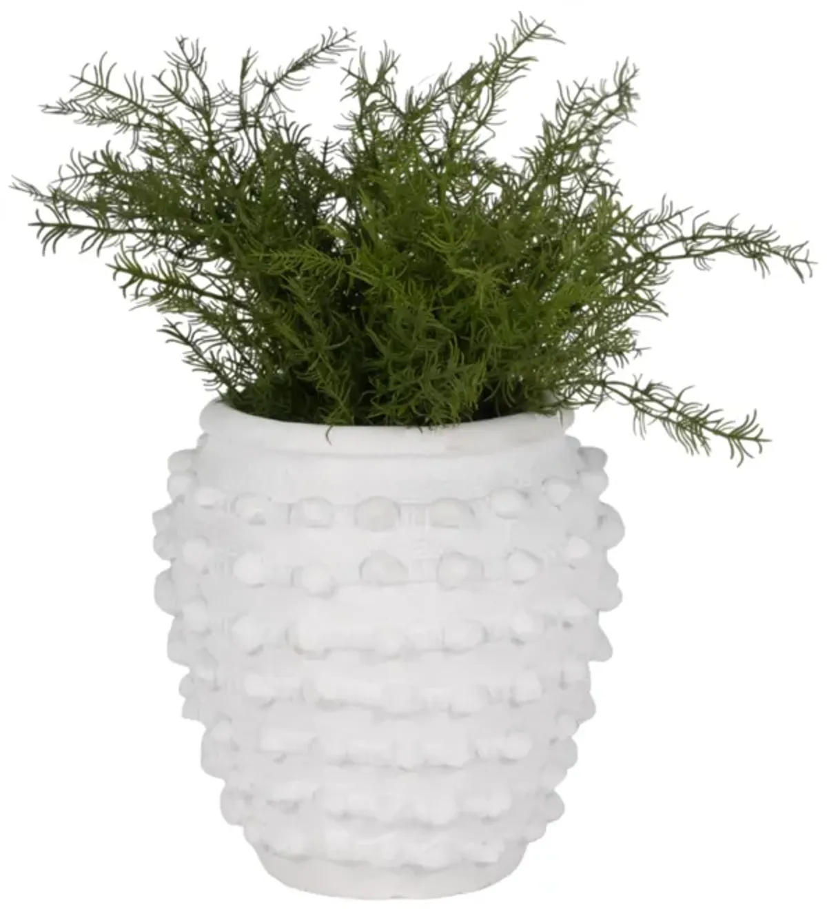 9" Woven Knot Planter, White