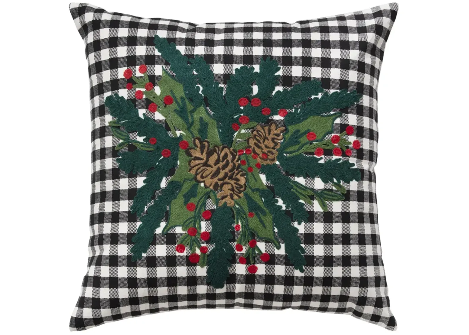 HOLIDAY 2022 Plaid Green Pillow