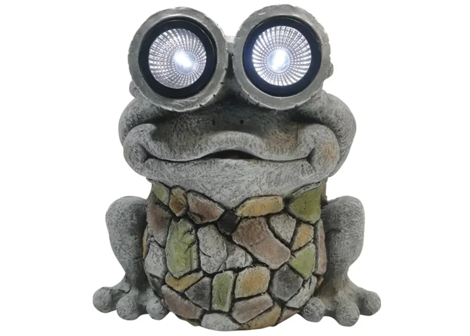 12" Frog With Solar Goggles, Multi