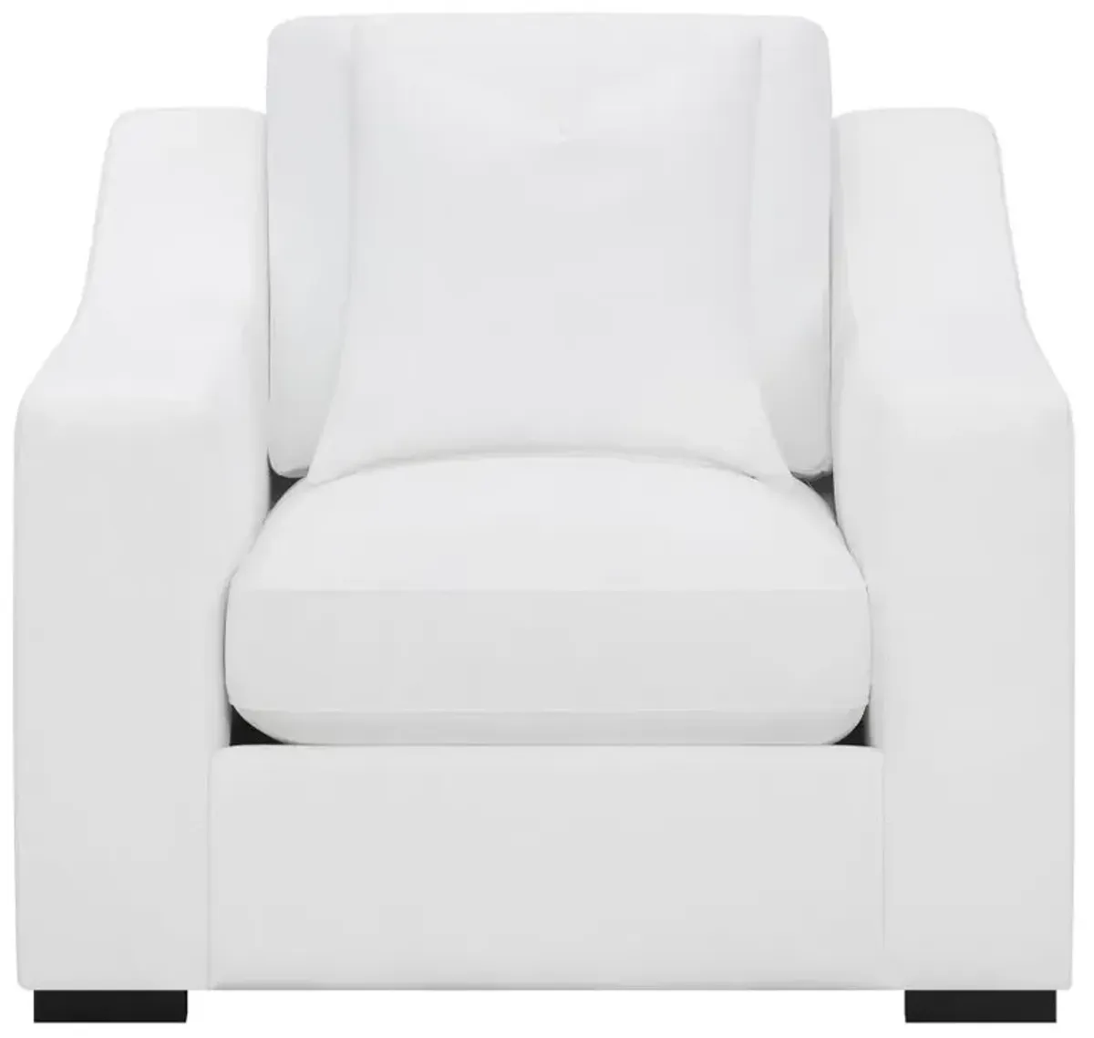 Ashlyn 3-piece Upholstered Sloped Arms Living Room Set White