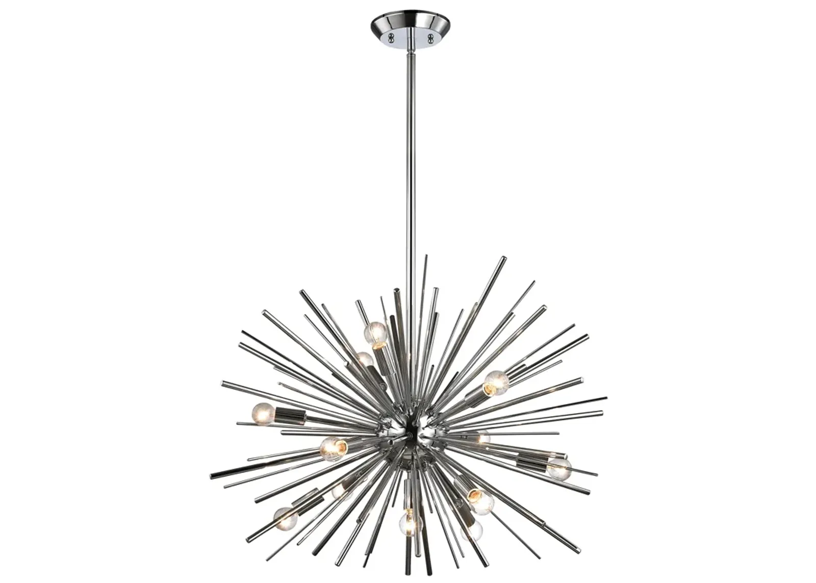 Starburst 27" Wide 12-Light Polished Chrome Chandelier 