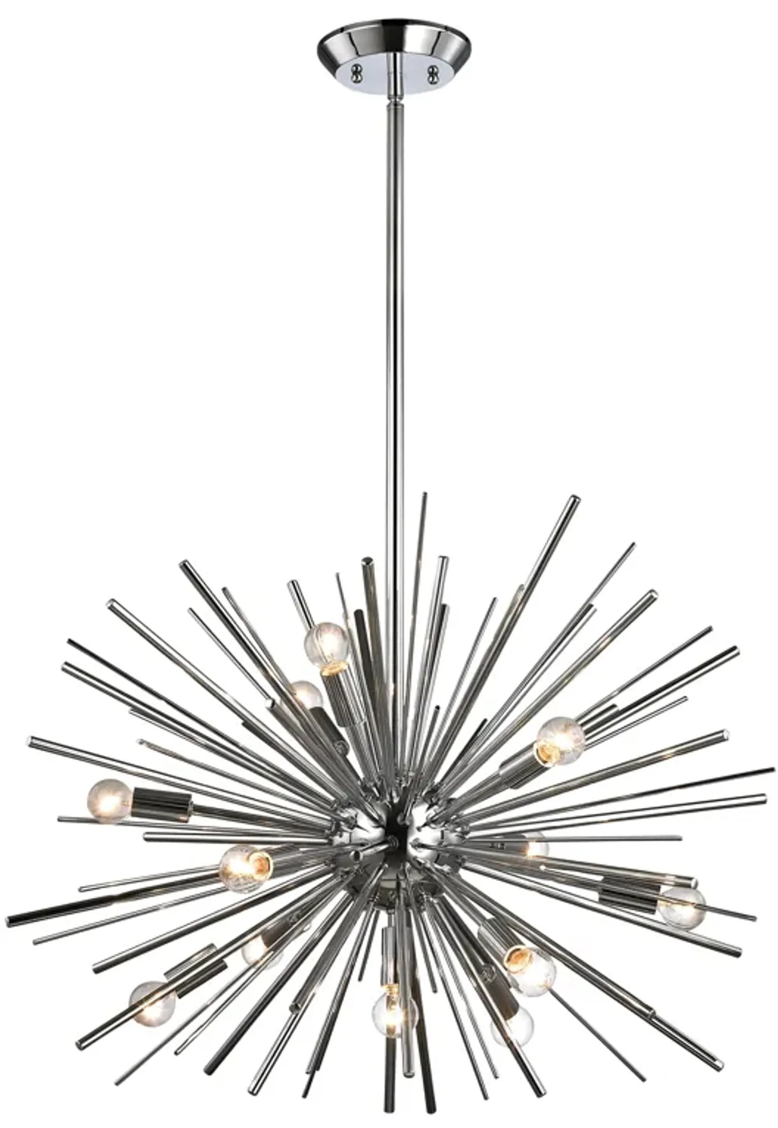 Starburst 27" Wide 12-Light Polished Chrome Chandelier 