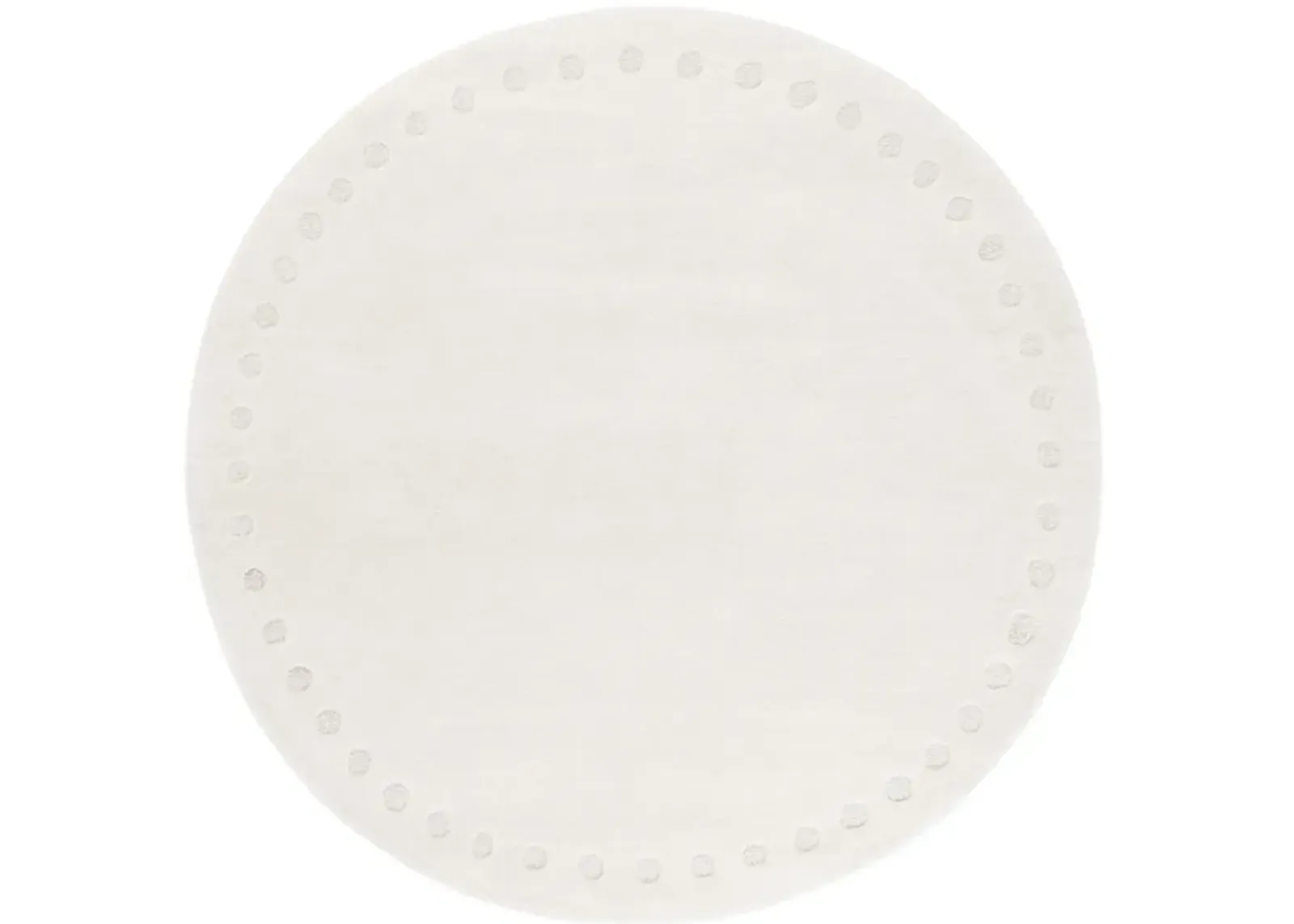 METRO 913 IVORY 6' x 6' Round Round Rug