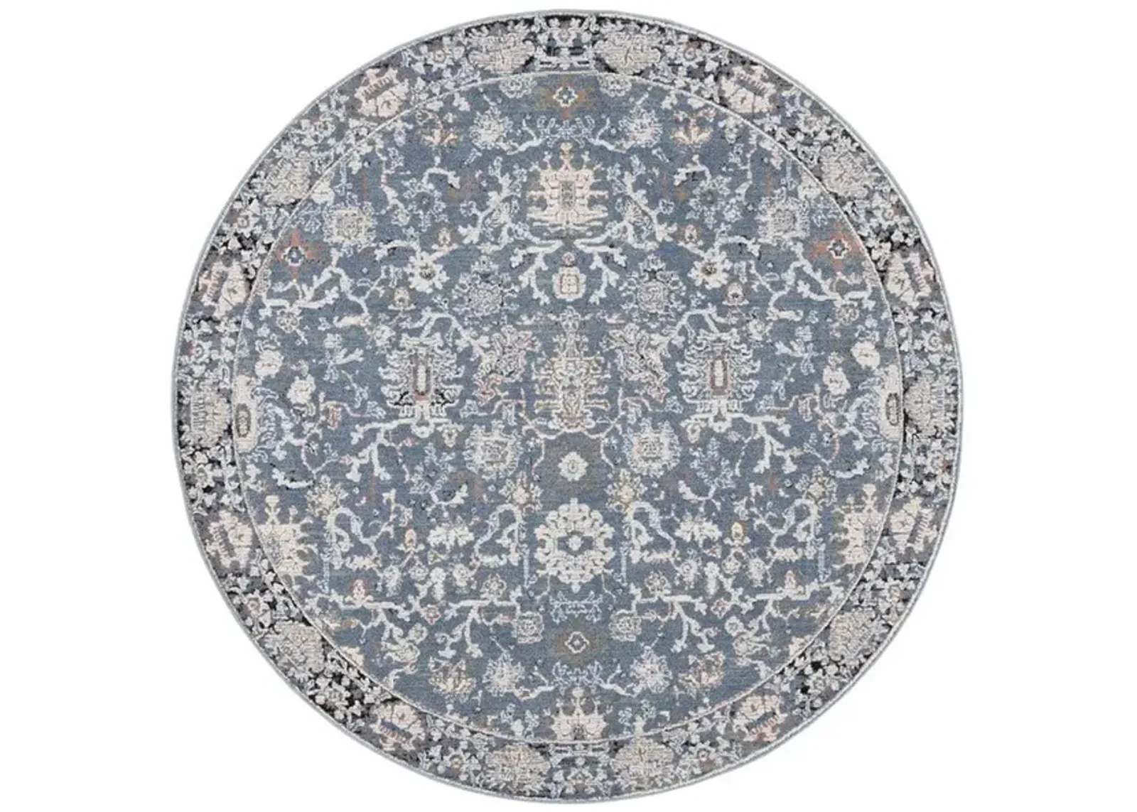 VIVALDI 561 Blue  6'-7' X 6'-7' Round Round Rug