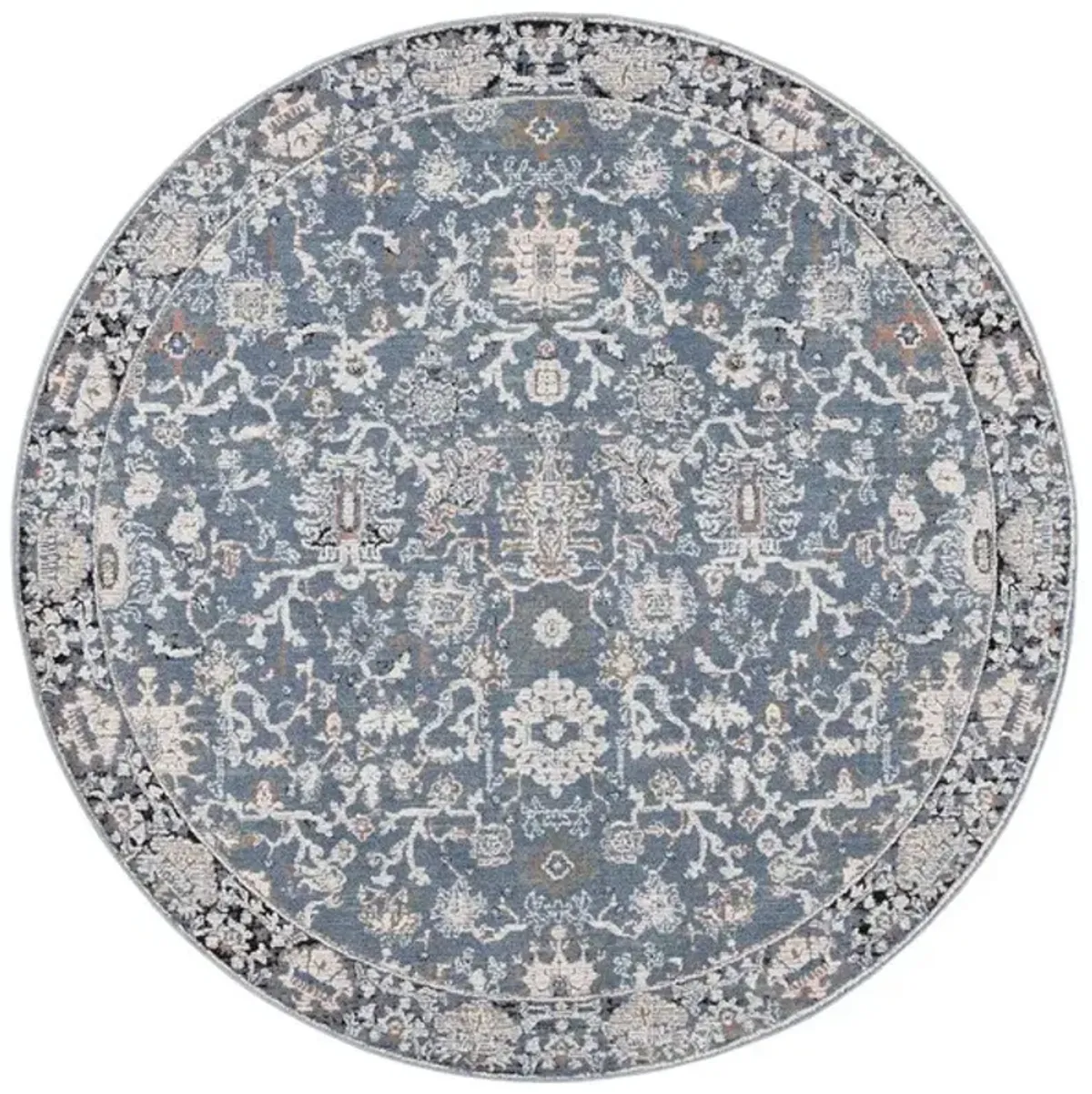 VIVALDI 561 Blue  6'-7' X 6'-7' Round Round Rug