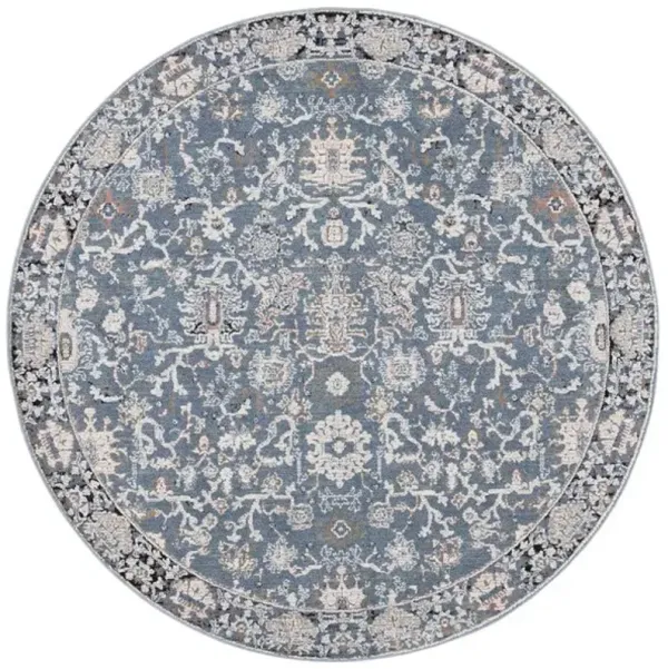 VIVALDI 561 Blue  6'-7' X 6'-7' Round Round Rug