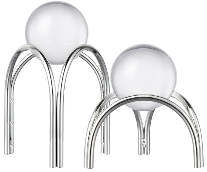 Sibyl Orb Stand - Set of 2 Silver