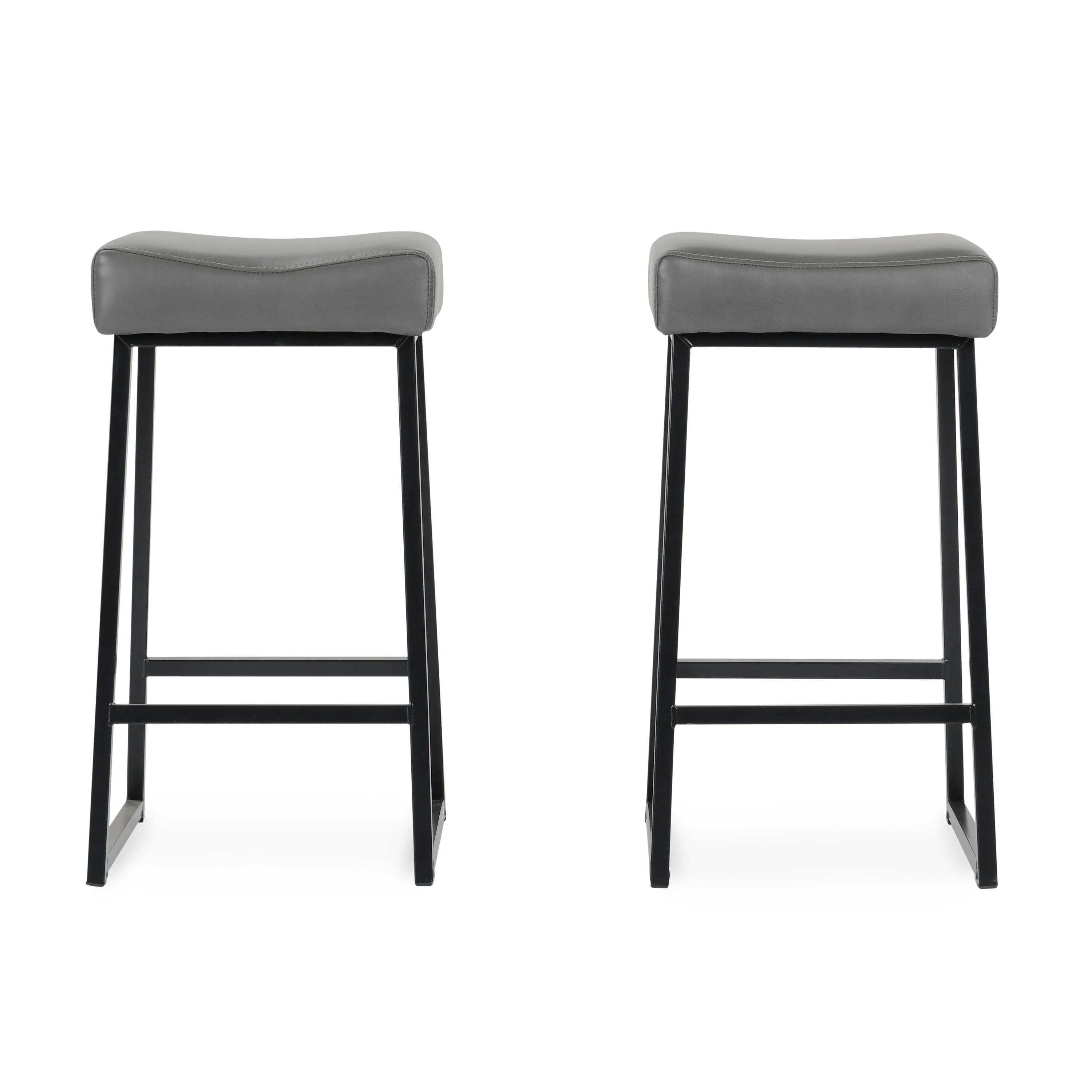 Amber 26" Counter Stool Smokey Grey (Set of 2)