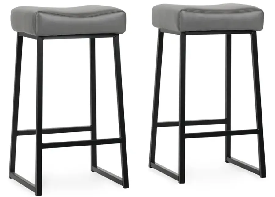 Amber 26" Counter Stool Smokey Grey (Set of 2)