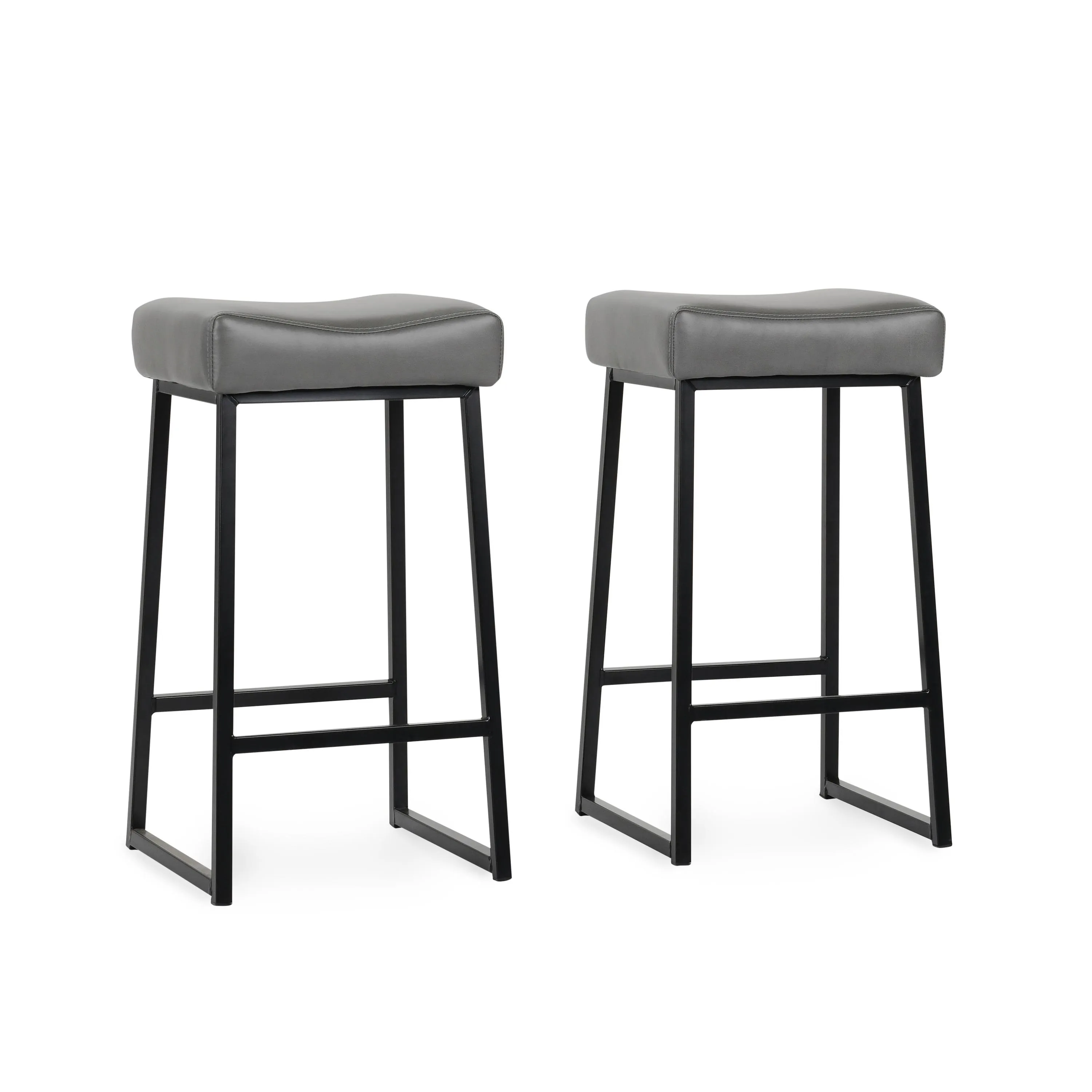 Amber 26" Counter Stool Smokey Grey (Set of 2)