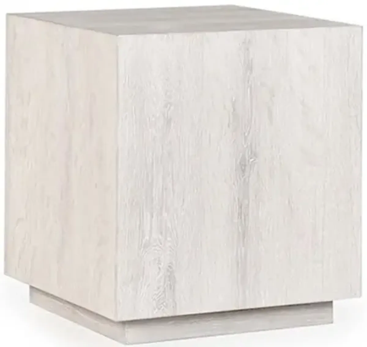 Layne 20" Square End Table in White Wash