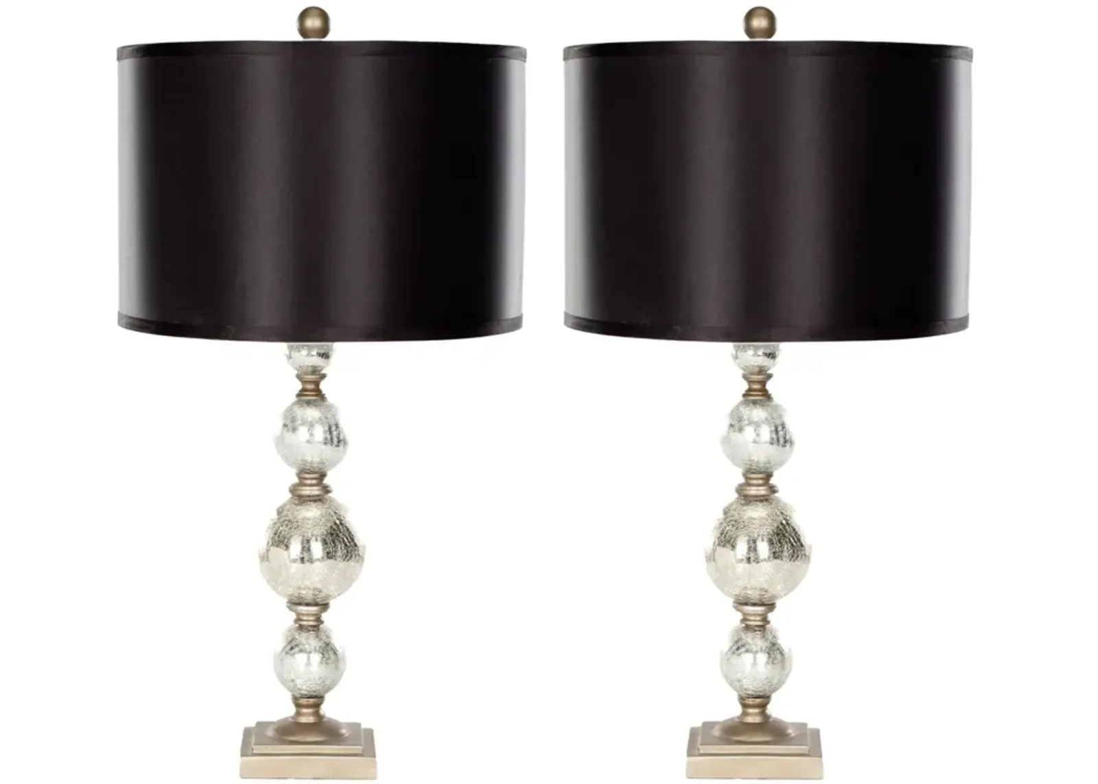 Nettie 27-Inch H Mercury Glass Table Lamp - Set of 2