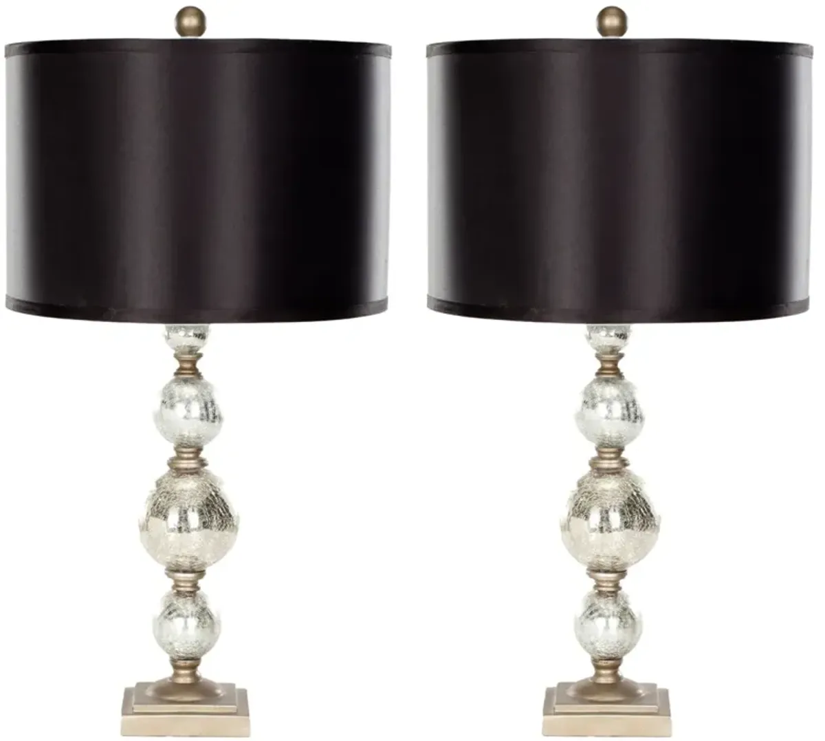 Nettie 27-Inch H Mercury Glass Table Lamp - Set of 2