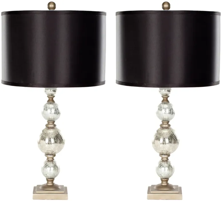 Nettie 27-Inch H Mercury Glass Table Lamp - Set of 2