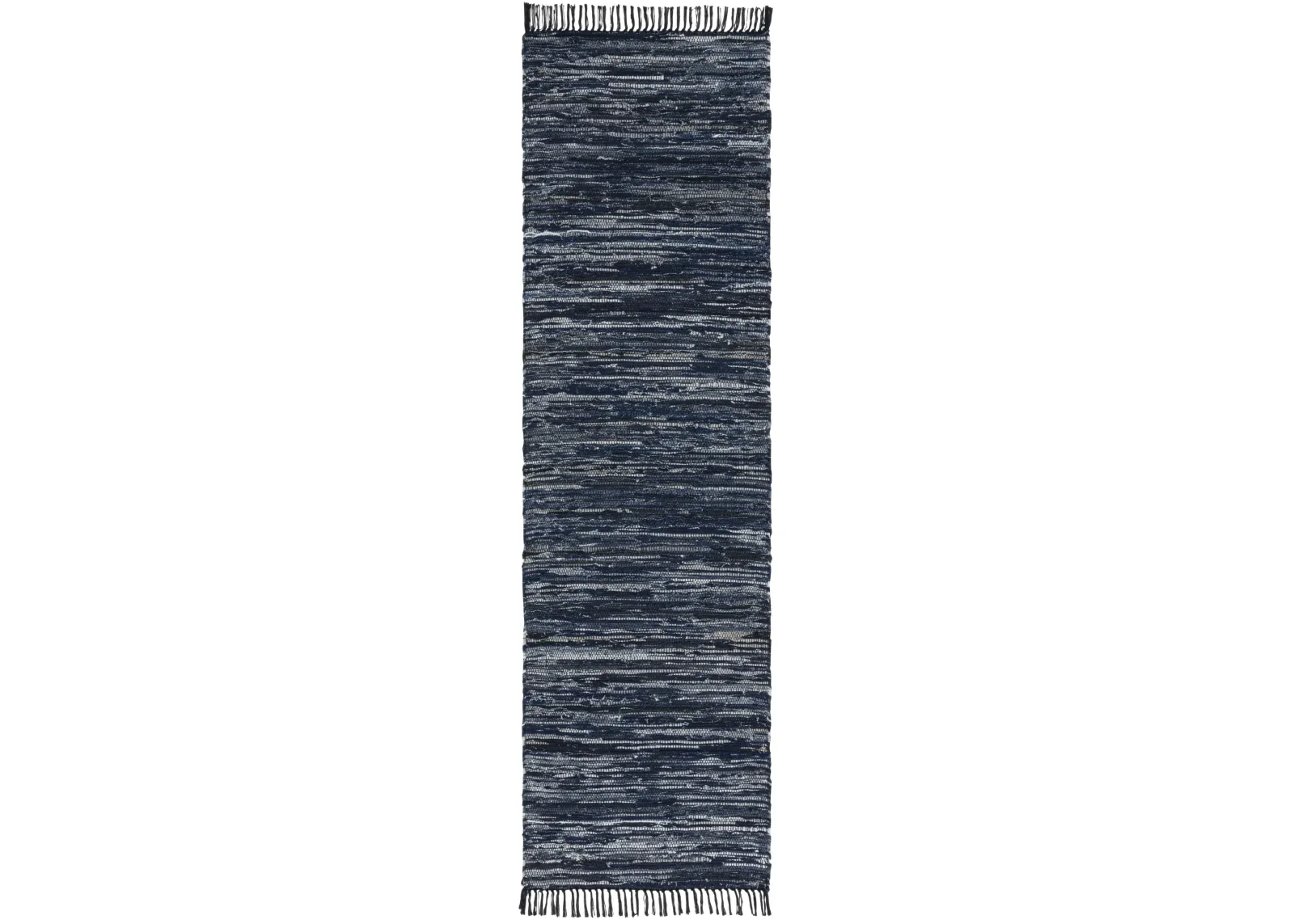 RAG RUG 301 NAVY  2'-3' x 8' Runner Rug