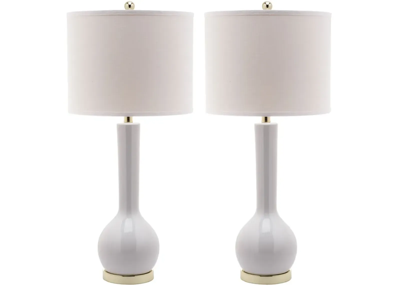 Mae 30.5-Inch H Long Neck Ceramic Table Lamp - Set of 2