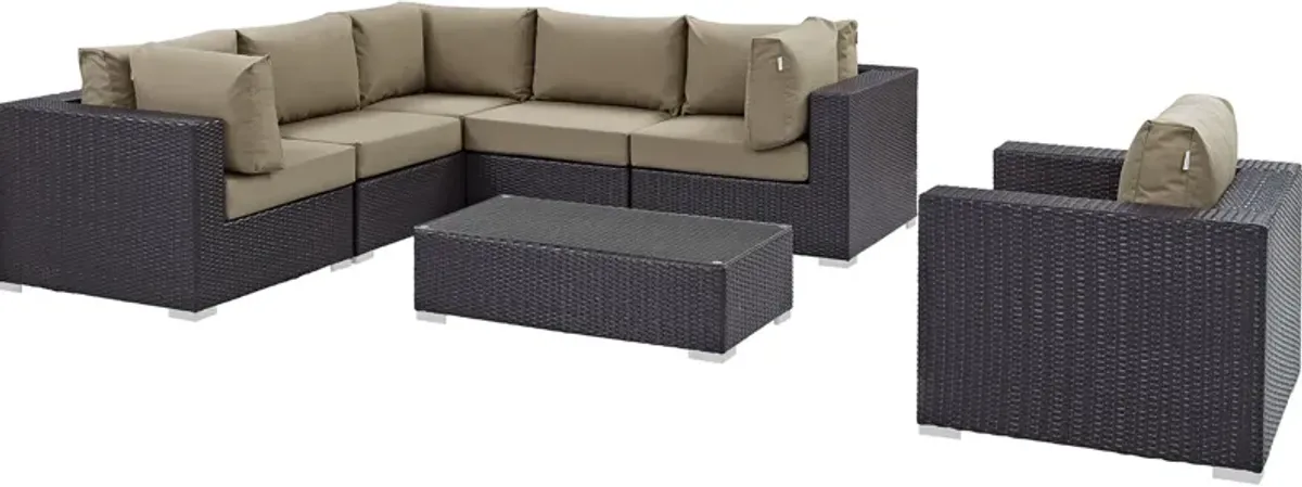 Convene 7 Piece Outdoor Patio Sectional Set