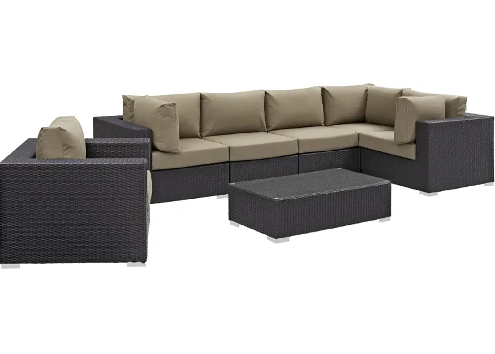 Convene 7 Piece Outdoor Patio Sectional Set