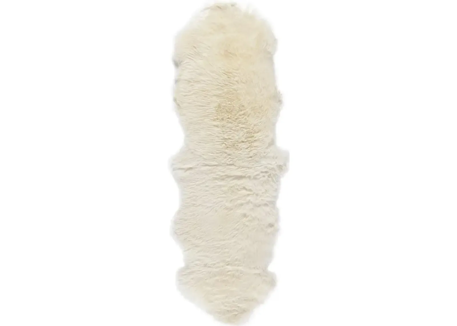 SHEEP SKIN 121 White 2' X 6' Runner Rug